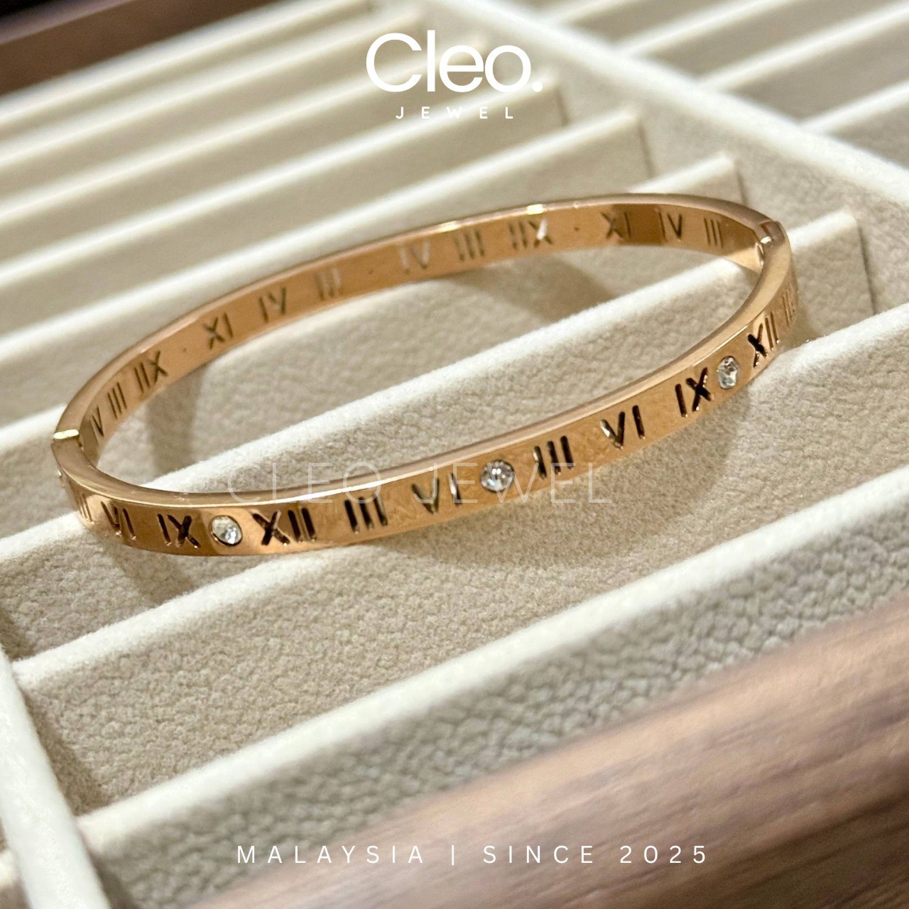 Roman Luxe Bangle (Rose Gold)